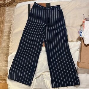 Striped Linen wide leg pant polo ralph lauren